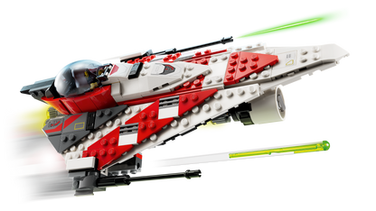 Jedi Bob's Starfighter in flight with Jedi Bob in the cockpit on a transparent background